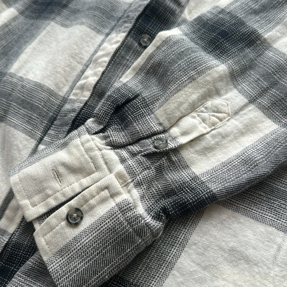 Hudson North, M, button up shirt black/white plaid - Picture 4 of 4